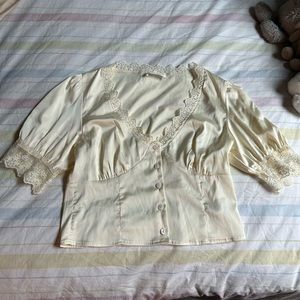 Rumours cream silk blouse